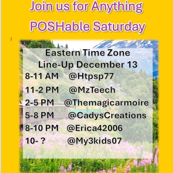 Other - Anything POSHable Saturday Share Show Train with Pam